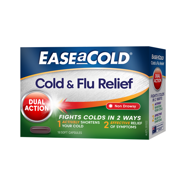 Ease A Cold Cold & Flu Relief 18 Soft Capsules