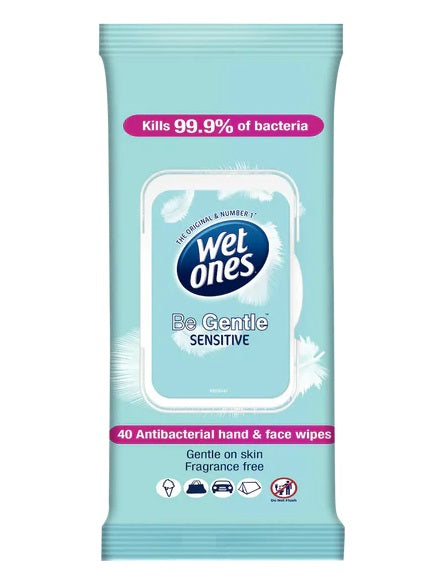 Wet Ones Be Gentle Sensitive 40 Wipes