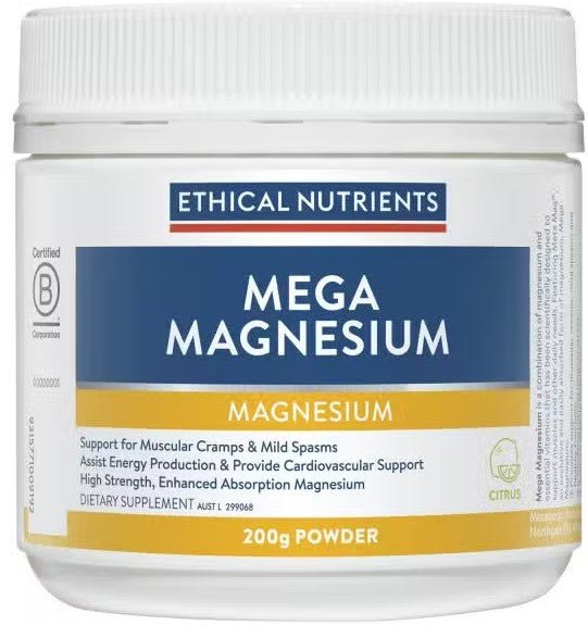 Ethical Nutrients Mega Magnesium Citrus Powder 200g - RPP ONLINE