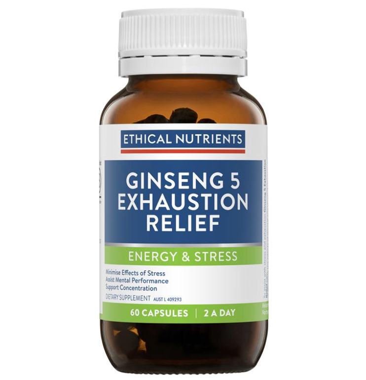 Ethical Nutrients Ginseng 5 Exhaustion Relief 60 Capsules