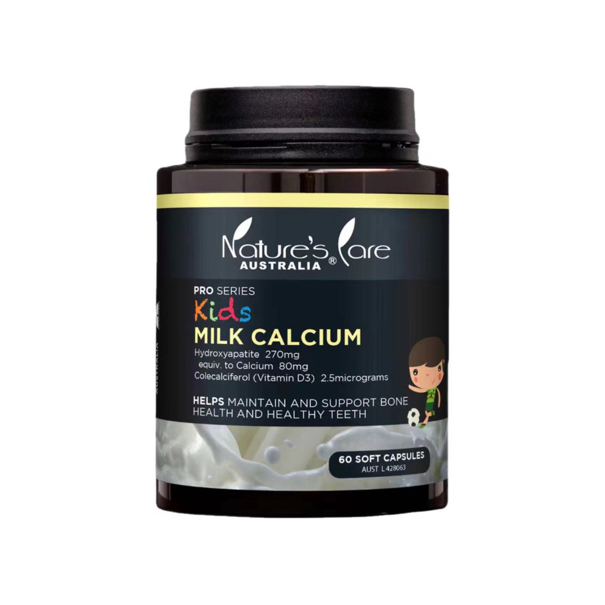 Nature's Care Pro Series Kids Milk Calcium 60 Capsules (EXP: 01/12/2026)