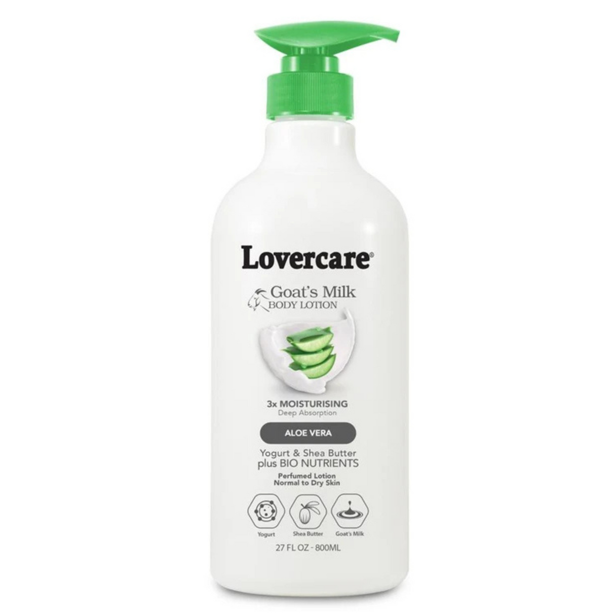 Lovercare Goat's Milk Body Lotion 800ml - ว่านหางจระเข้
