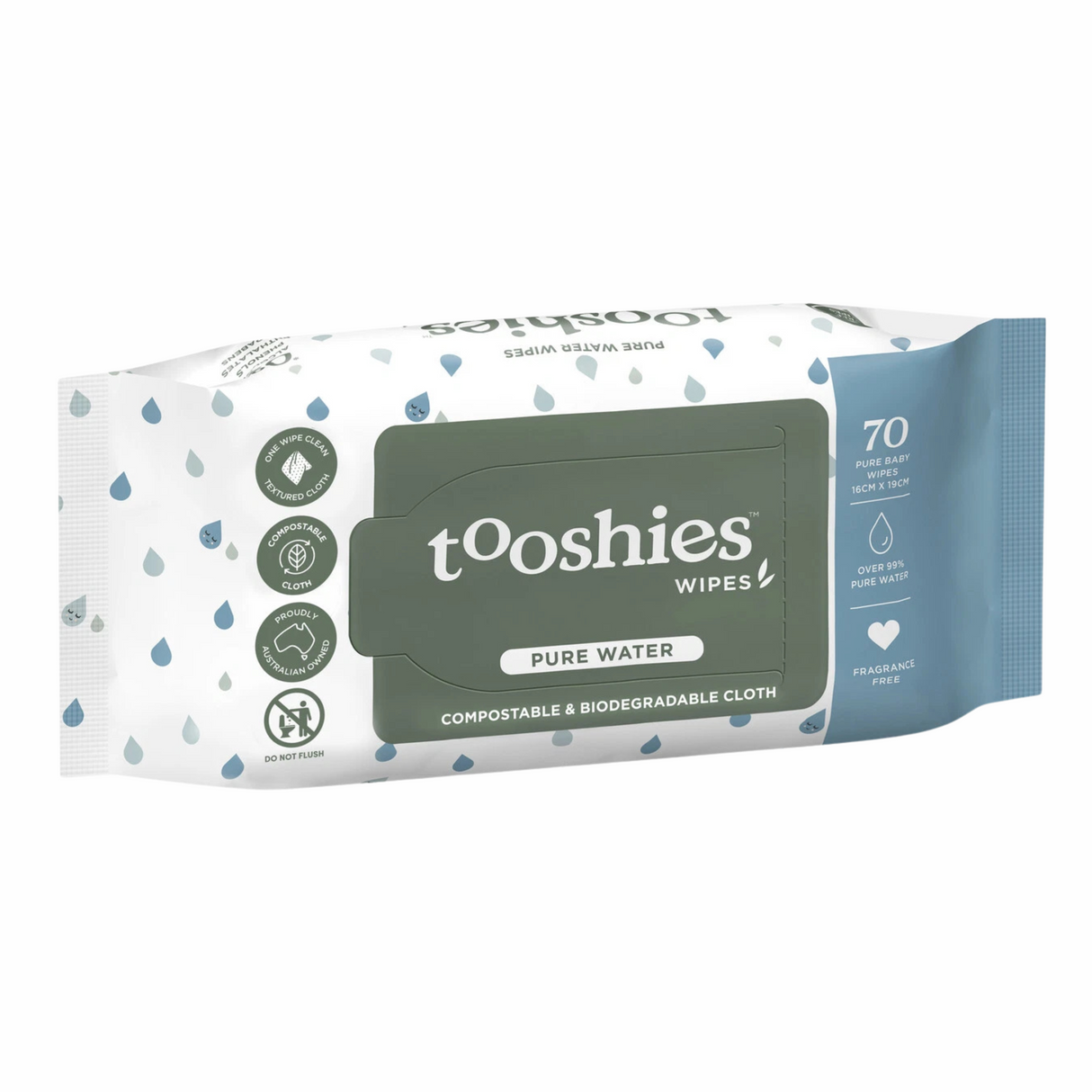 Toshies nước tinh khiết em bé lau 70 gói