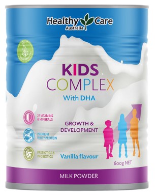 Chăm sóc sức khỏe Kids Complex với sữa bột DHA (hương vị vani) 600G