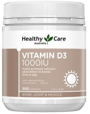 Chăm sóc lành mạnh Vitamin D3 1000IU 500 viên