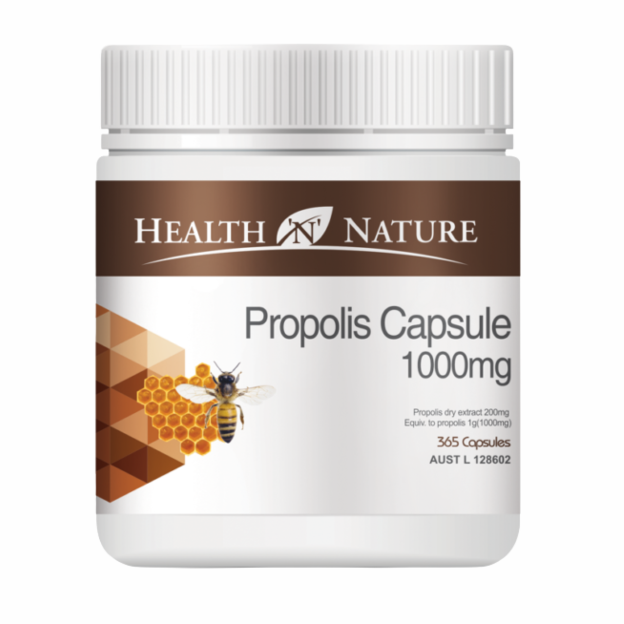 สุขภาพธรรมชาติโพลิสแคปซูล 1,000 มก. 365 แคปซูล