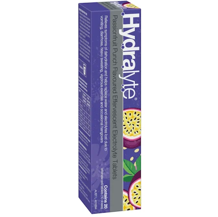 Hydalyte Passionfruit Punch Effervescent Electrolyte 20 เม็ด