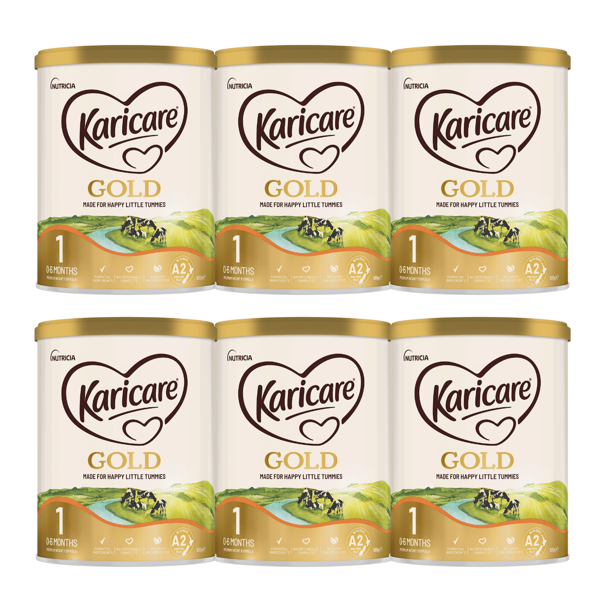 Karicare Gold Plus+ A2 Protein Milk Infant Formula Stage 1 900g X 6 BUNDLE