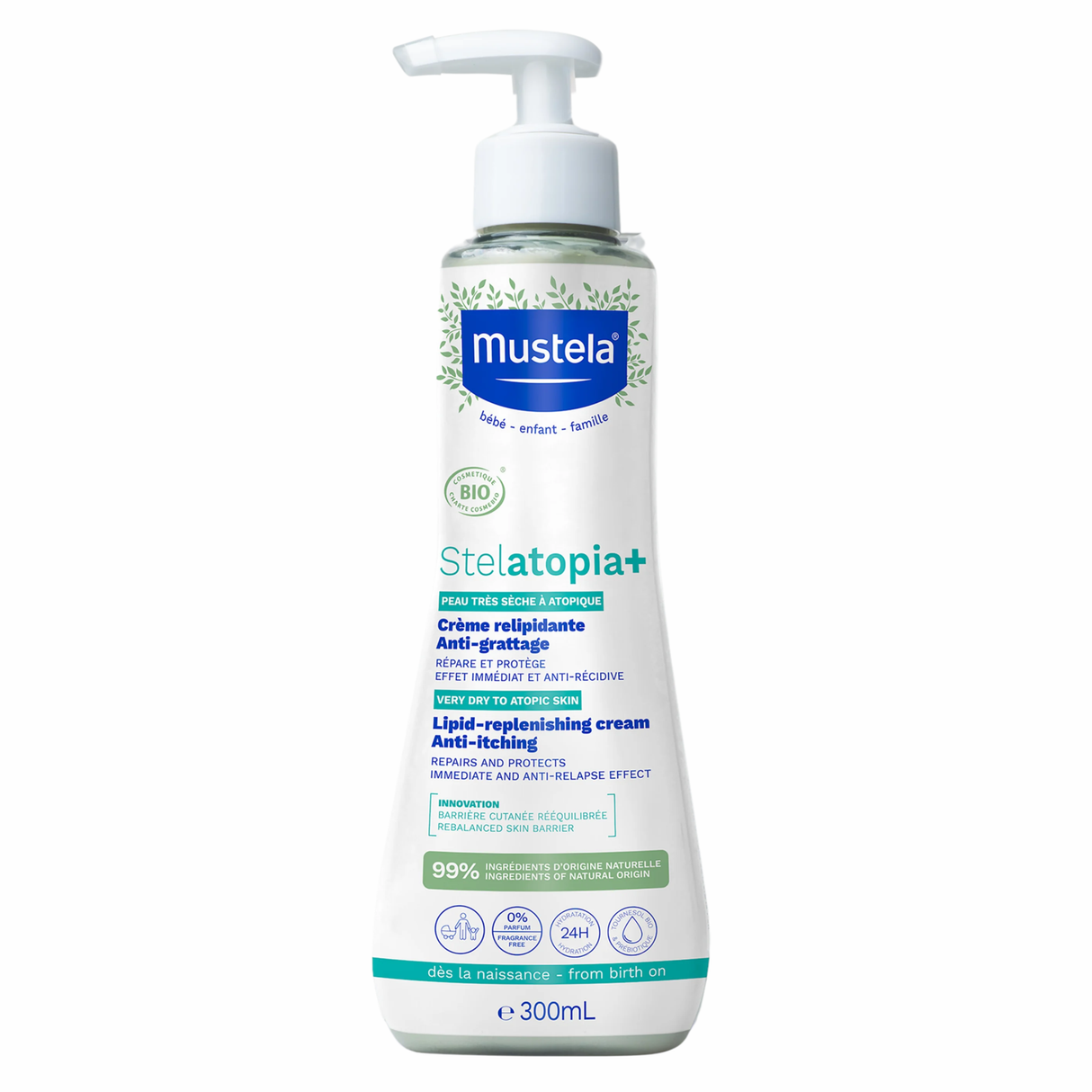 Mustela Stelatopia + Lipid-Replenishing Cream 300mL (EXP: 01/03/2026)