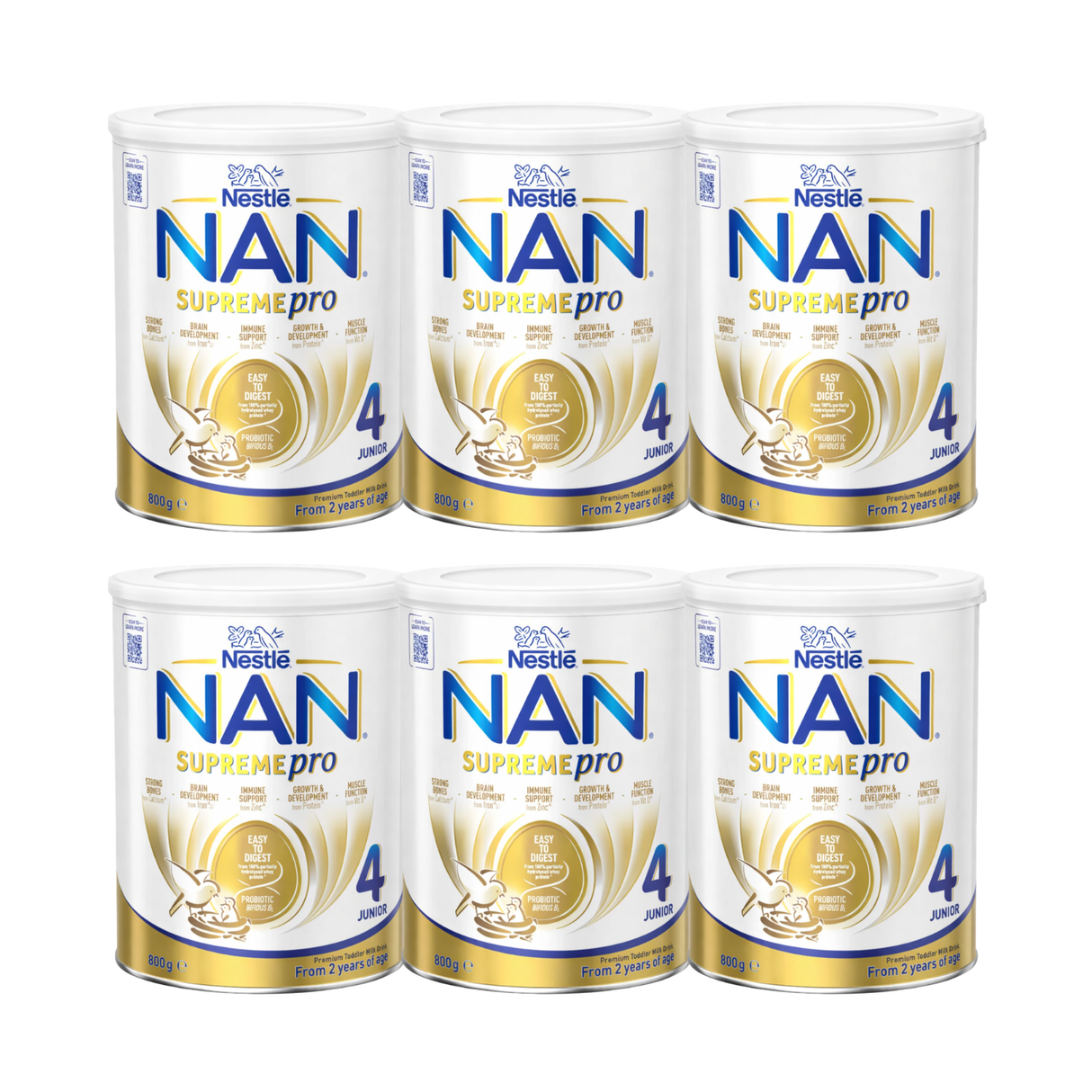Nestle NAN SupremePro Junior Milk Drink Stage 4 800g X 6 BUNDLE
