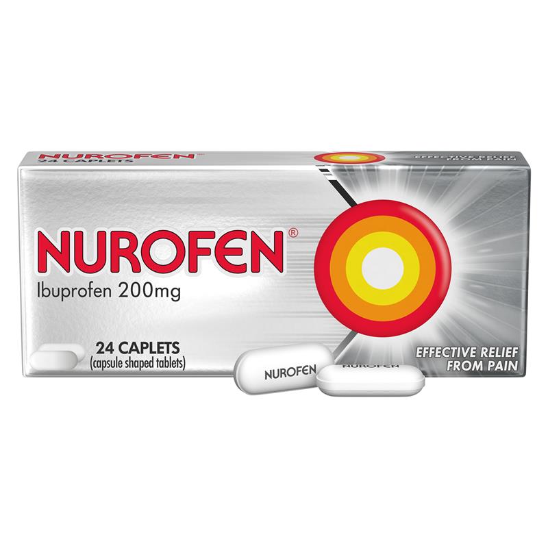 Nurofen Ibuprofen 200mg 24 Caplets