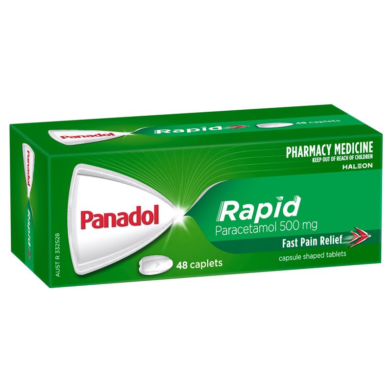 Panadol Rapid Paracetamol 500mg 48 Caplets (S2)