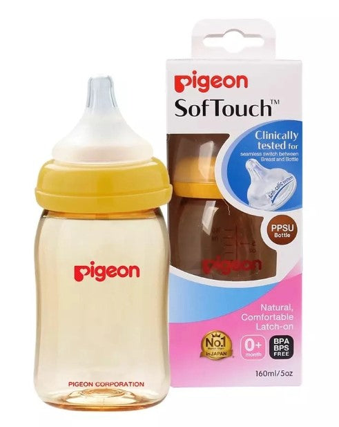 Pigeon SoftTouch Peristaltic Plus 160ml SS Round Hole 0m+