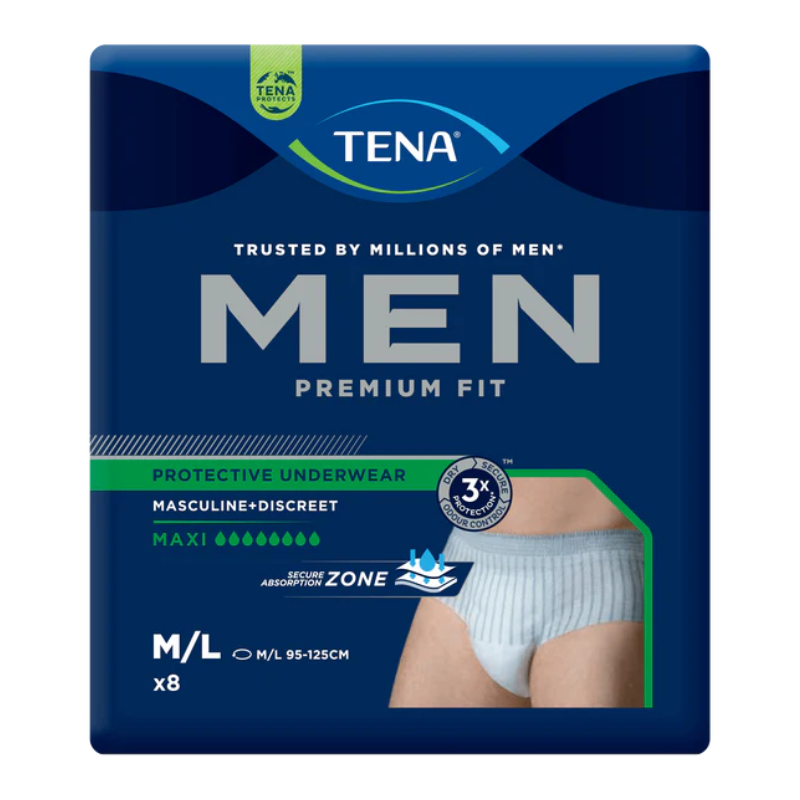 Tena nam bảo vệ đồ lót cấp 4, 8 giọt Maxi M-l 8 gói