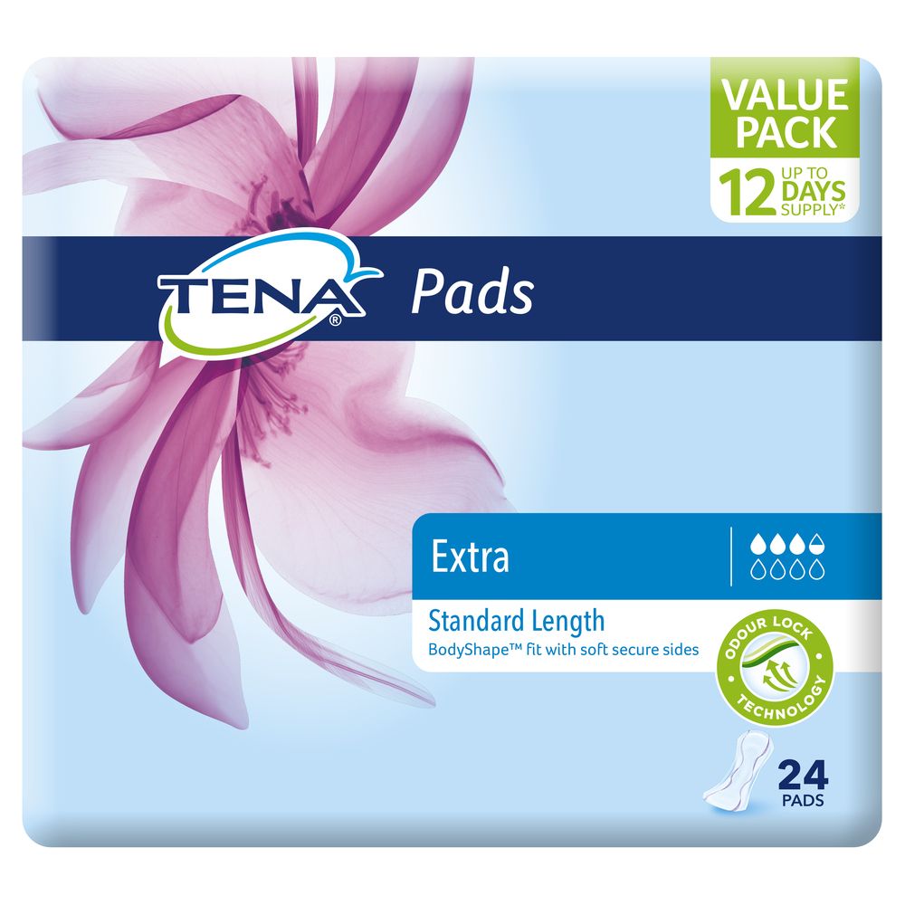 Tena Pads thêm 3,5 giọt chiều dài tiêu chuẩn 24 miếng đệm