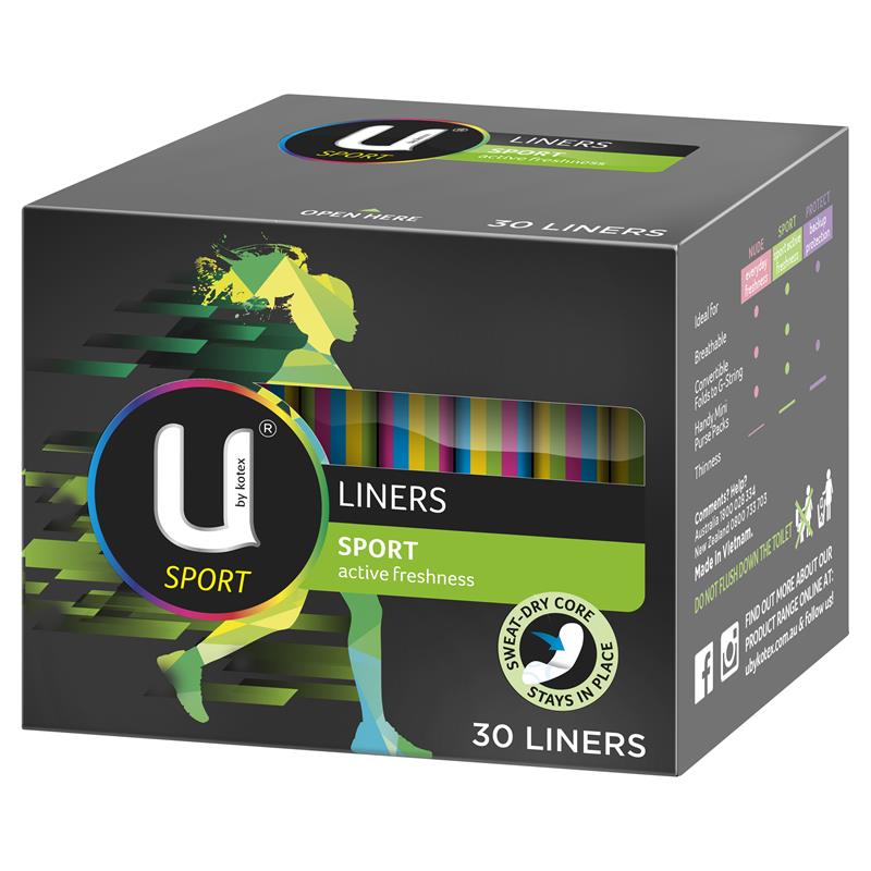 U by Kotex Sport Liners 30 Liners
