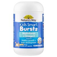 Natures Way Kids Smart Bursts Multivitamin + Omega-3 Tropical Flavour 100 Capsules