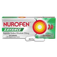Nurofen Zavance ibuprofen natri dihydrate 256mg 24 caplets