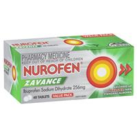Nurofen Zavance ibuprofen natri dihydrate 256mg 48 caplets