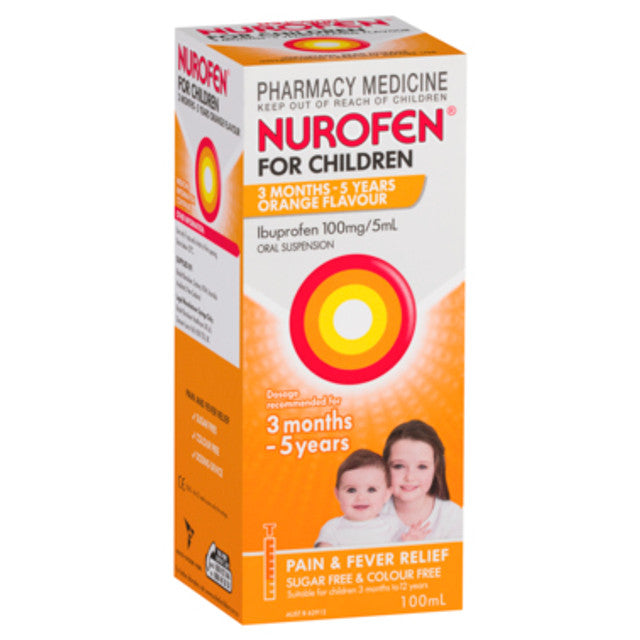 Nurofen cho trẻ em 3 tháng - 5 năm hương vị cam 100ml