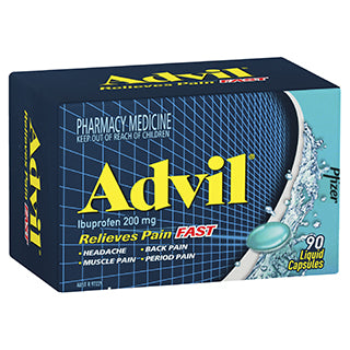 Advil Ibuprofen 200mg 90 Liquid Capsules