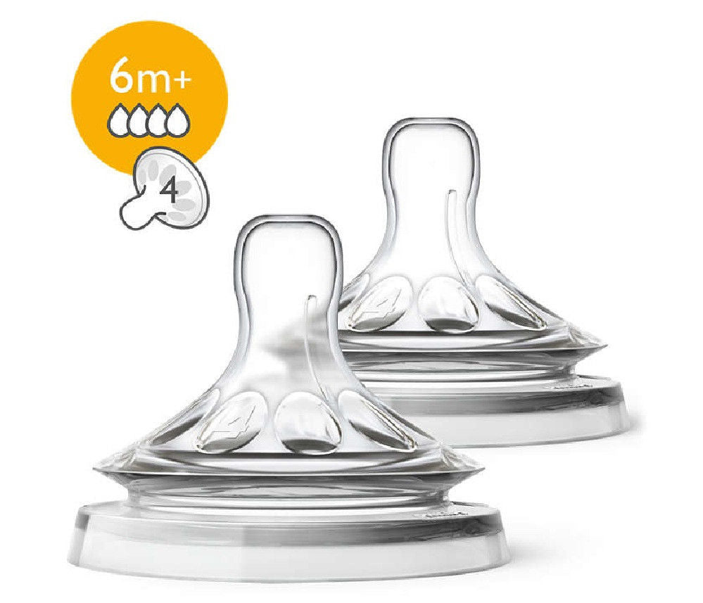 Philips Avent Natural 6m+ Fast Flow Teats 2 Pack