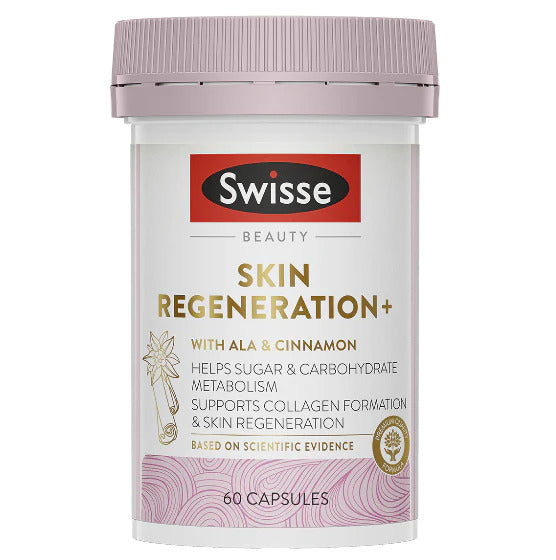 Swisse Beauty Skin Regeneration+ with Ala & Cinnamon 60 Capsules