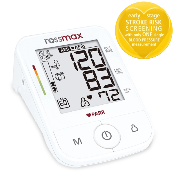 Rossmax X5 PARR Blood Pressure Monitor AfiB PC ARR Bluetooth + Batteries