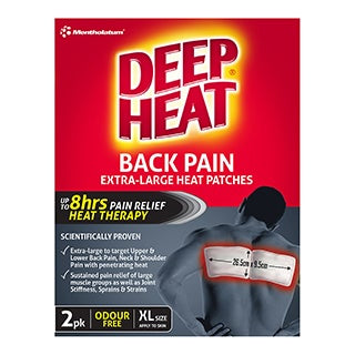 Deep Heat Back Pain Extra Large Heat Patches 2 pk