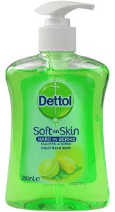 Dettol mềm trên da Rửa tay Lemon & Lime 250ml