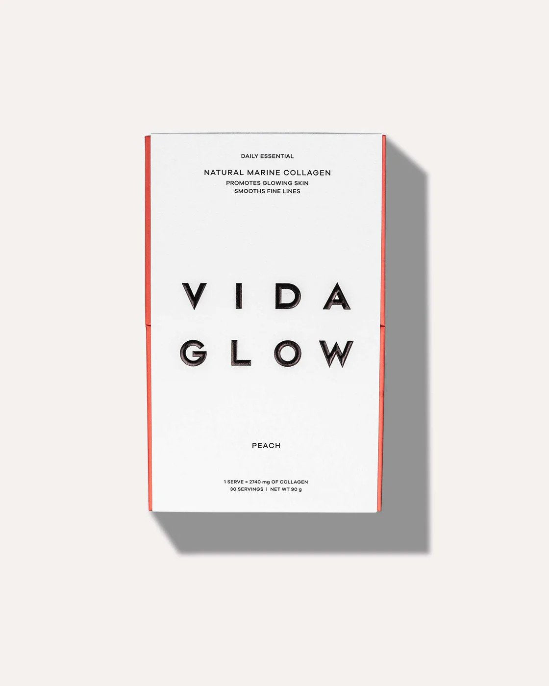 Vida Glow Natural Marine Collagen Sachets Peach 90 กรัม