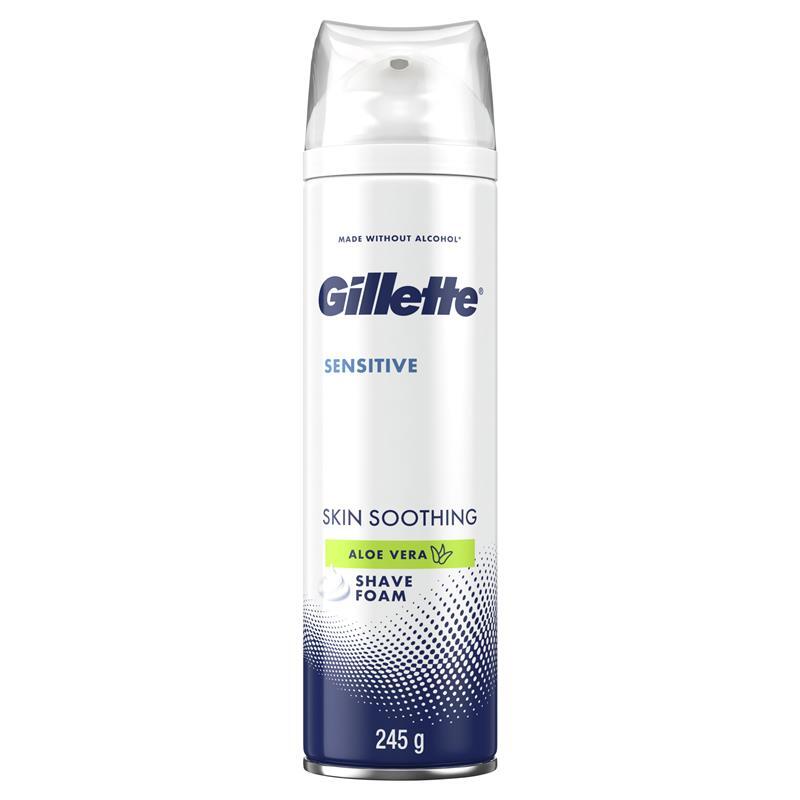 Da nhạy cảm của Gillette làm dịu Aloe Vera Shave bọt 245g