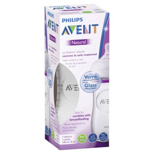 Philips Avent Natural Glass Feeding Bottle 1m+ 240ml