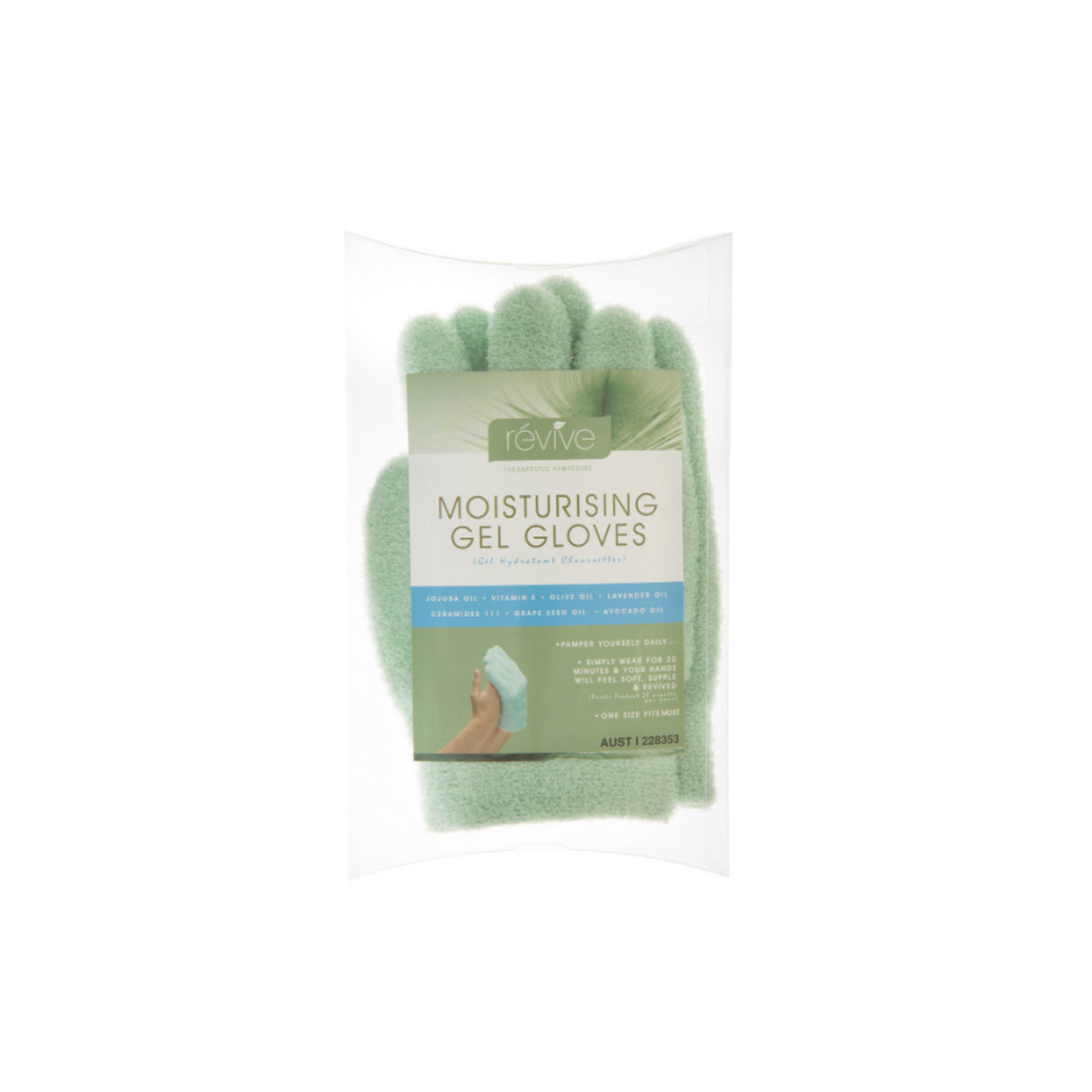 ฟื้นฟูถุงมือเจลให้ความชุ่มชื้น 1 คู่