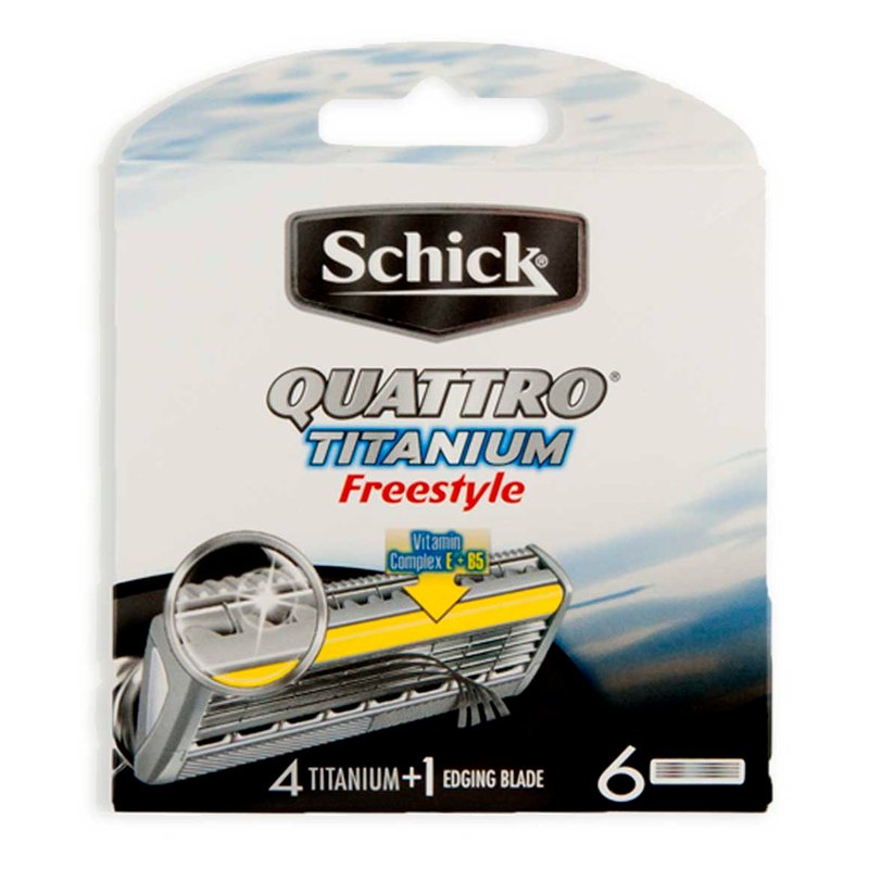 Schick Quattro 4 Titanium Freestyle dao cạo râu 6 PK