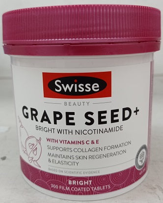 Swisse Beauty Grape Seed+ Bright với Nicotinamide 300 viên