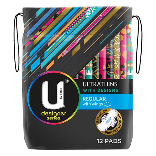 u by kotex ultrathins with Designs withing 12パッド付きデザイン