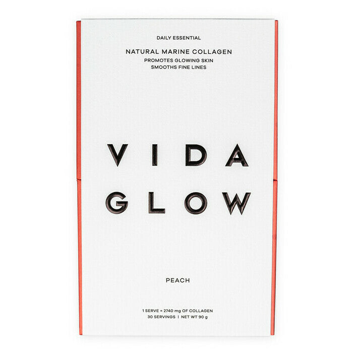 Vida Glow Natural Marine Collagen Sachets Peach 90 กรัม