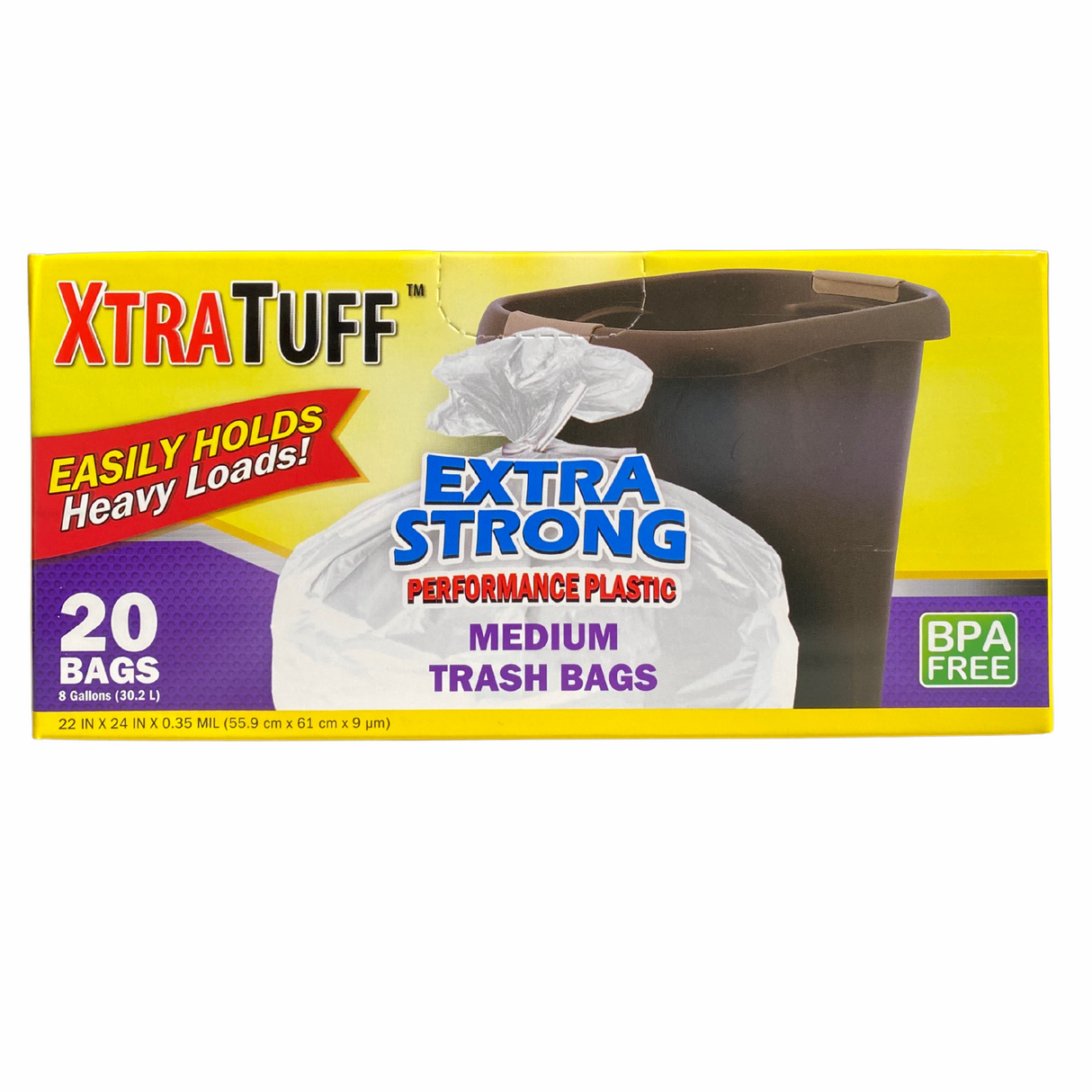 XtraTuff Extra Strong Medium Plastic Trash Bags 20 Pk