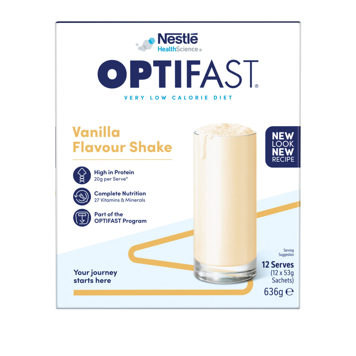 Optifast VLCD Vanilla Flavour Shake 53g x 12 Pack (EXP: 03/09/2026)