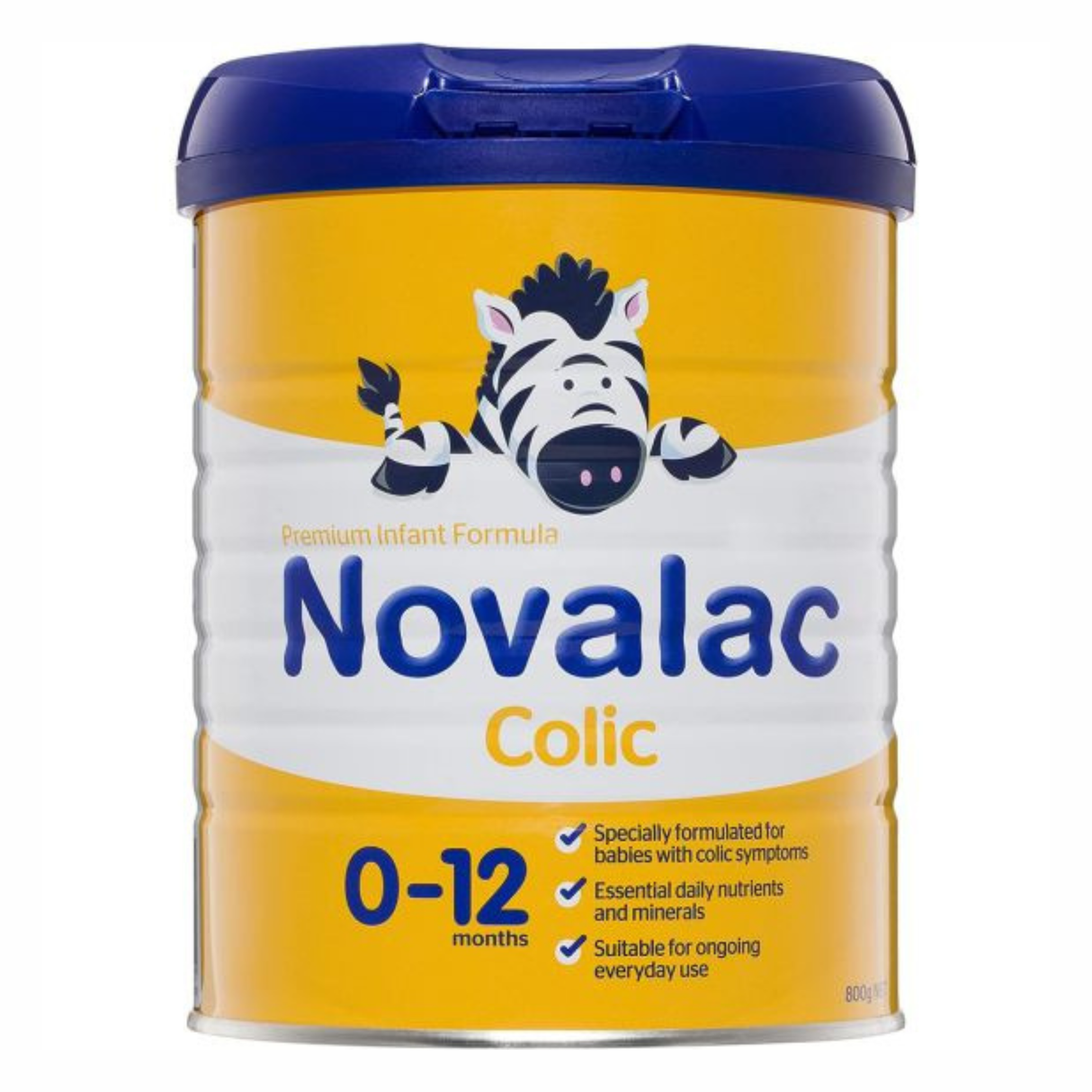Novalac Colic แป้งเด็กสูตรพรีเมี่ยม 0-12 เดือน 800g (EXP: 29/07/2026)