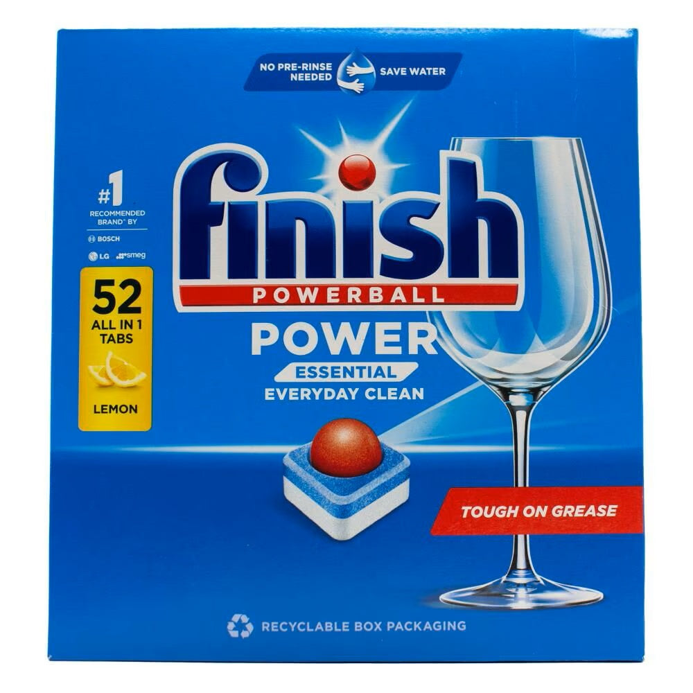 Finish Powerball Dishwasher Tablets Multi Action Lemon 52 Tablets