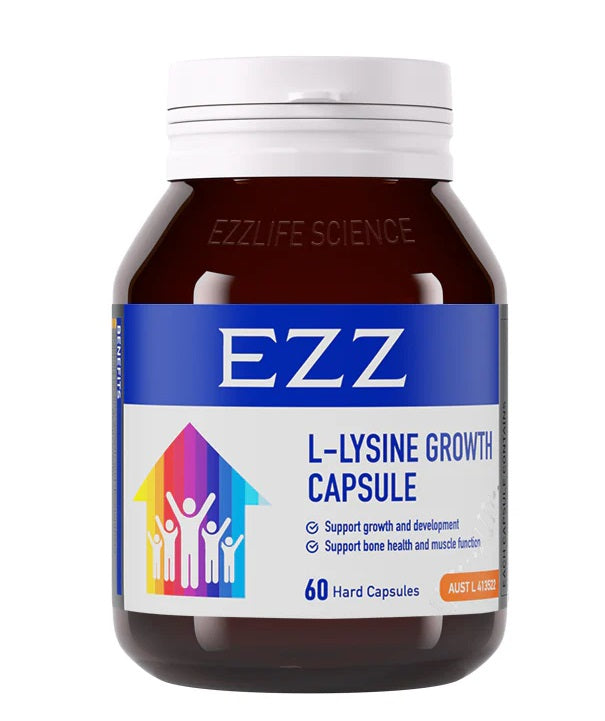 แคปซูลการเจริญเติบโตของ Ezz L-lysine 60 เม็ด