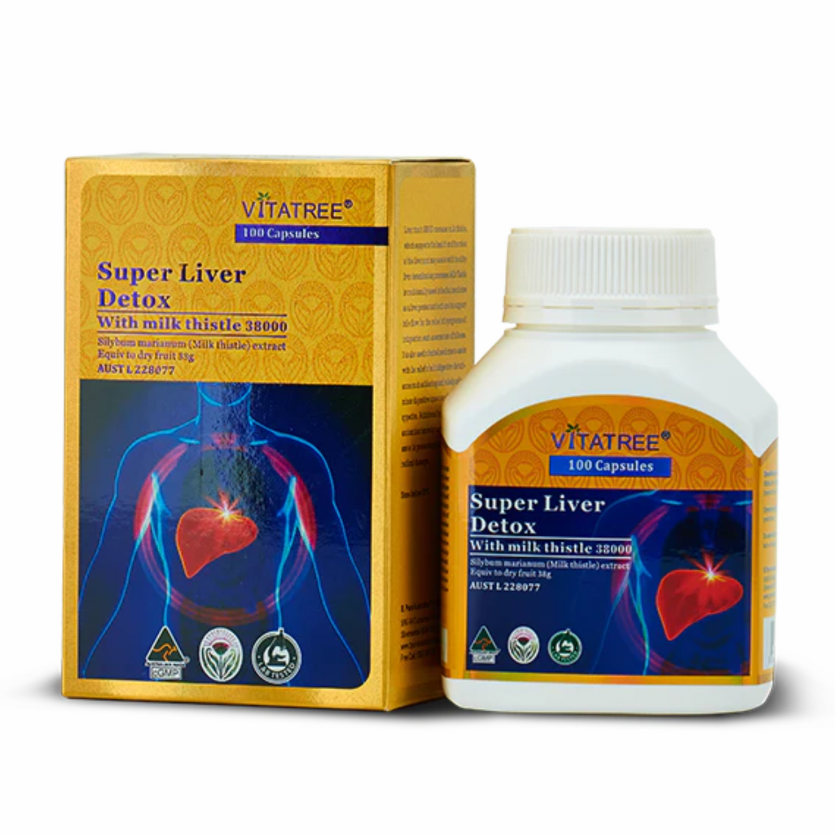 Vitatree Super Liver Detox with Milk Thistle 38000 100 Capsules