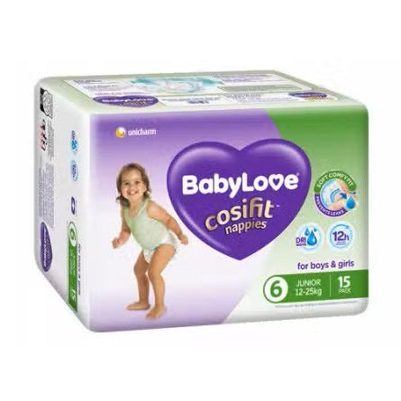 BabyLove Cosifit Nappies Junior Size 6 15-25kg 15 Pack