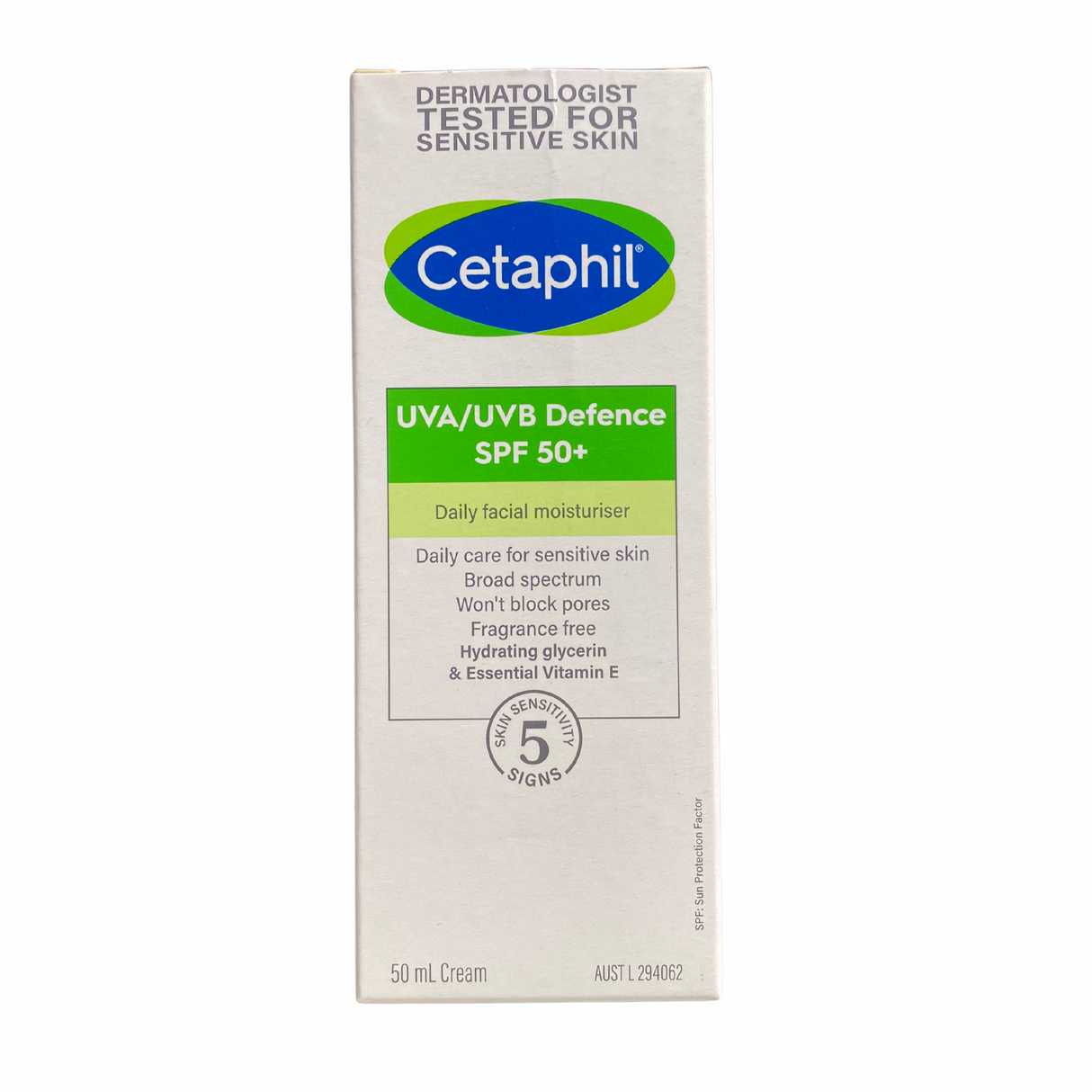 Cetaphil UVA/UVB防御SPF 50+ 50ml（EXP：01/12/2025）