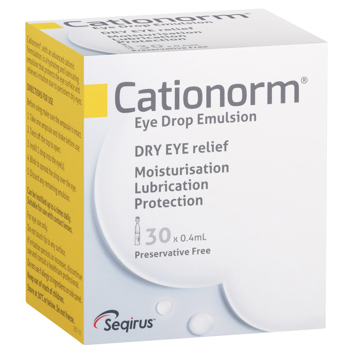 Cationorm Eye Drop Emulsion Preservative Free 0.4ml x 30