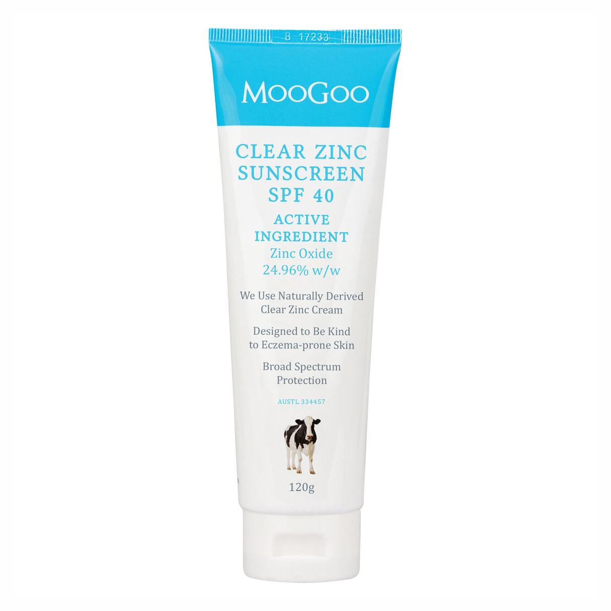 MooGoo Clear Zinc Sunscreen SPF 40 120g