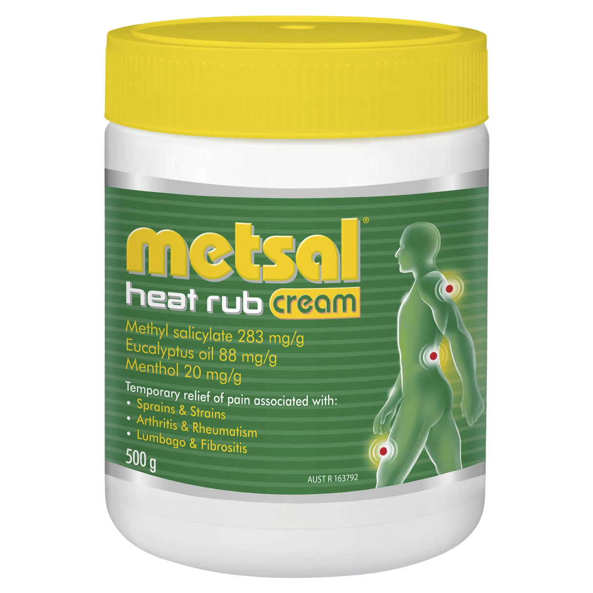 Metsal Heat Rub Cream 500g (EXP: 30/12/2025)