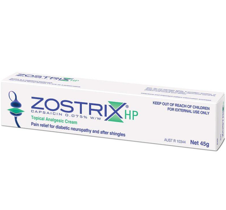 ครีมลดอาการปวดเฉพาะที่ Zostrix HP 45g (EXP: 01/08/2026)